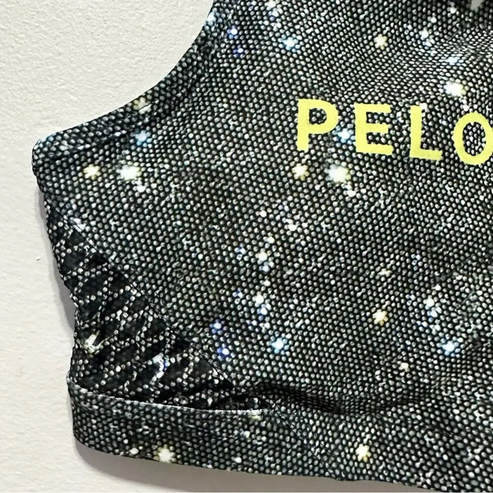 nwt Peloton High Neck Sports Bra size S 2.0 Holy Green Girls Night Out Sparkle
